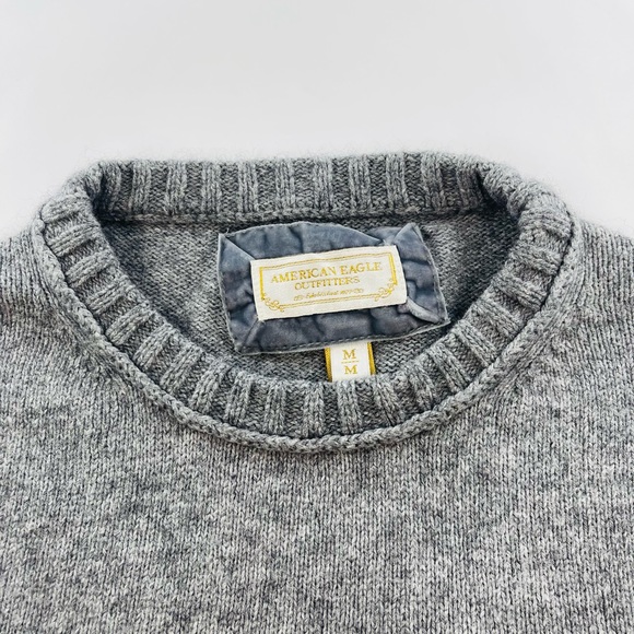 AMERICAN EAGLE OUTFITTERS GRAY SWEATER SIZE MEDIUM - Picture 5 of 8